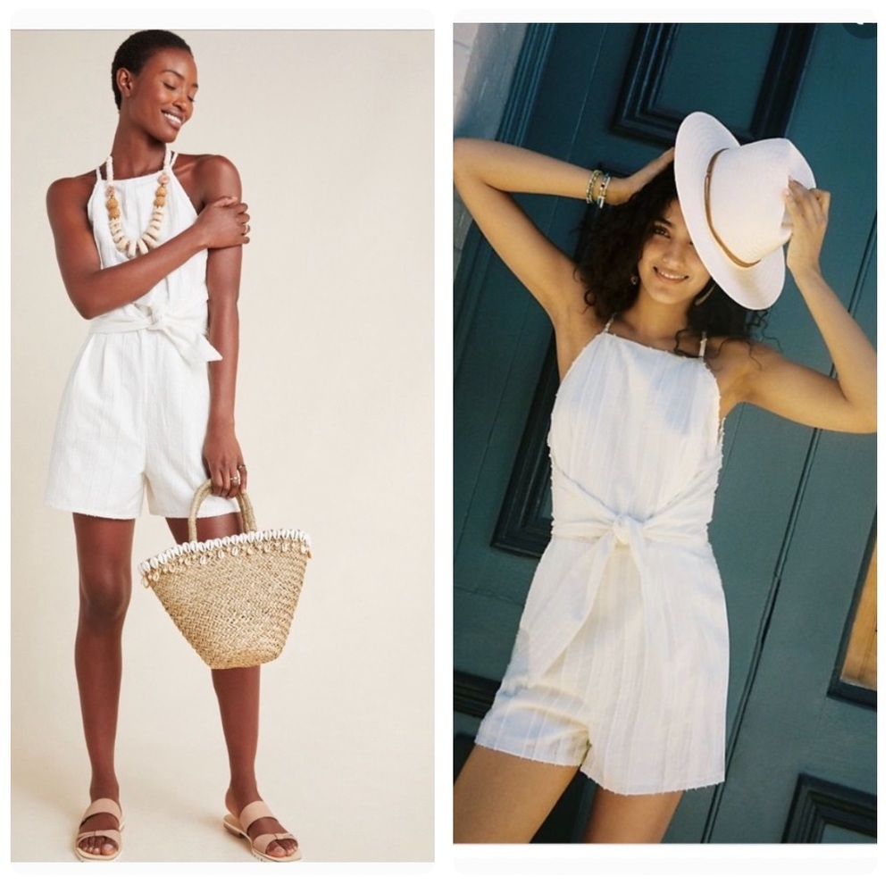 NWT Anthropologie Theo textured romper